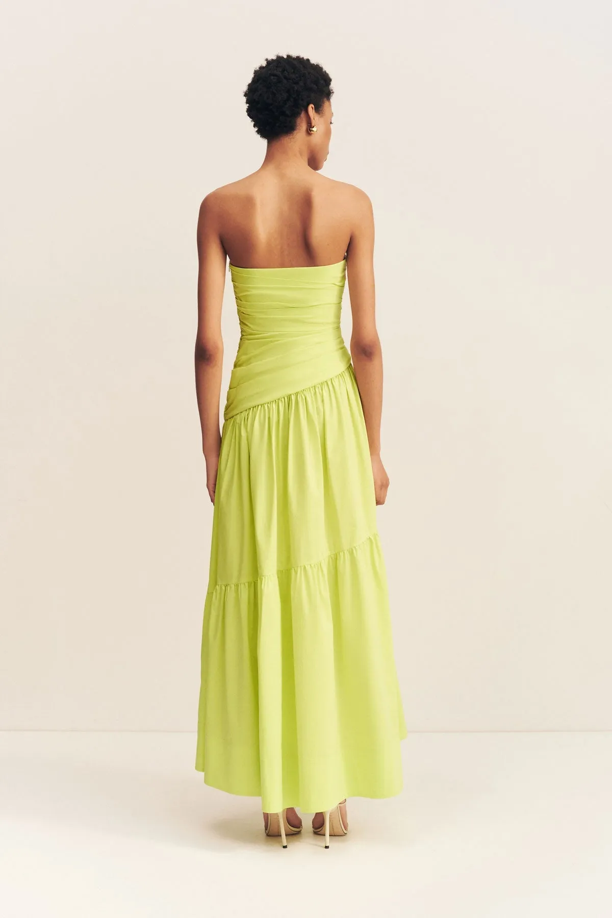 CAMPBELL STRAPLESS TIERED MAXI DRESS - LIME sold by Shona Joy product image thumbnail 5
