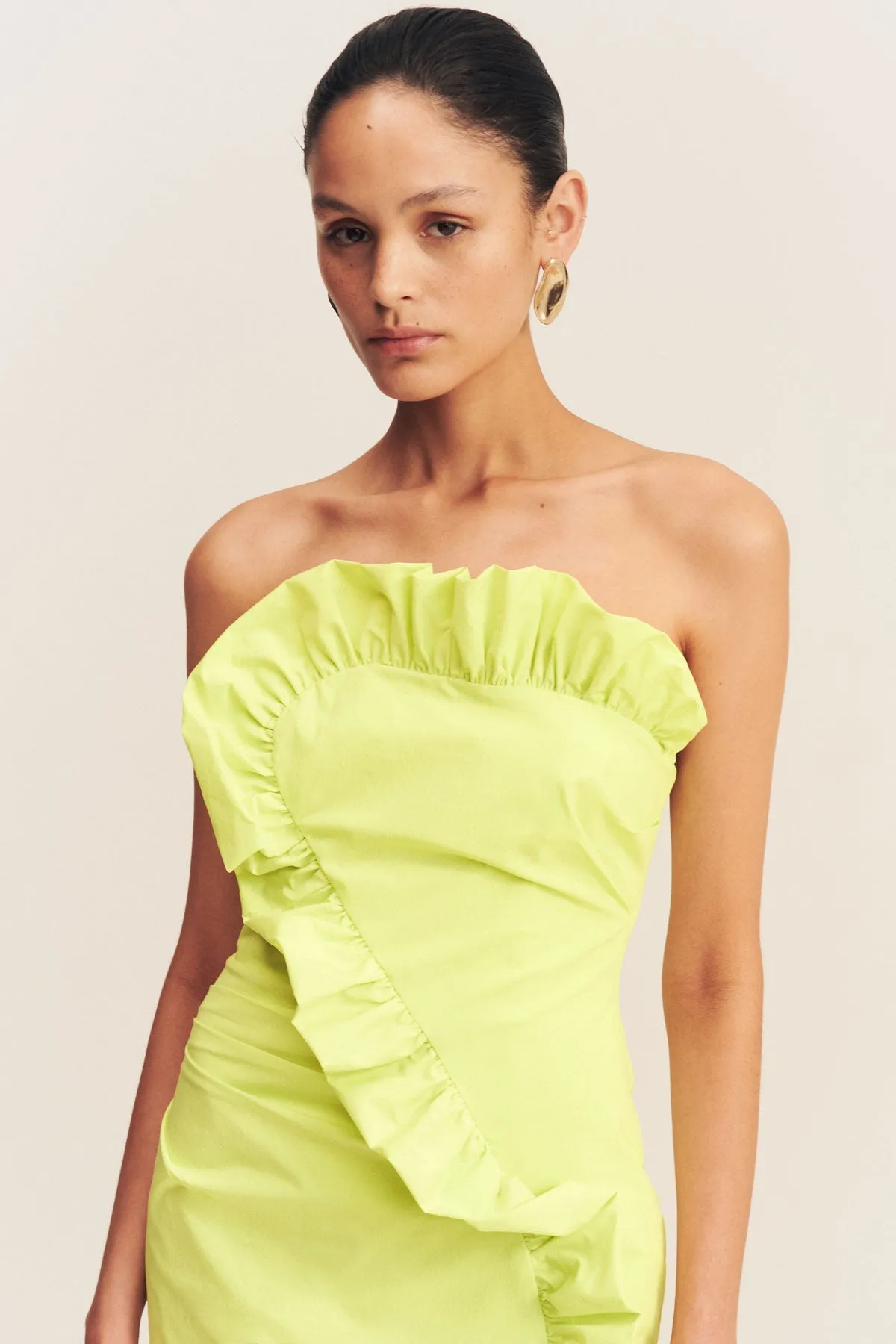 CAMPBELL RUFFLE MIDI DRESS - LIME sold by Shona Joy product image thumbnail 2
