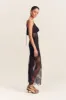 LABYRINTH LACE MAXI DRESS - BLACK sold by Shona Joy