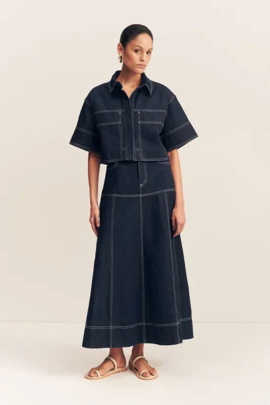 JAQUES FLARED MIDI SKIRT sold by Shona Joy