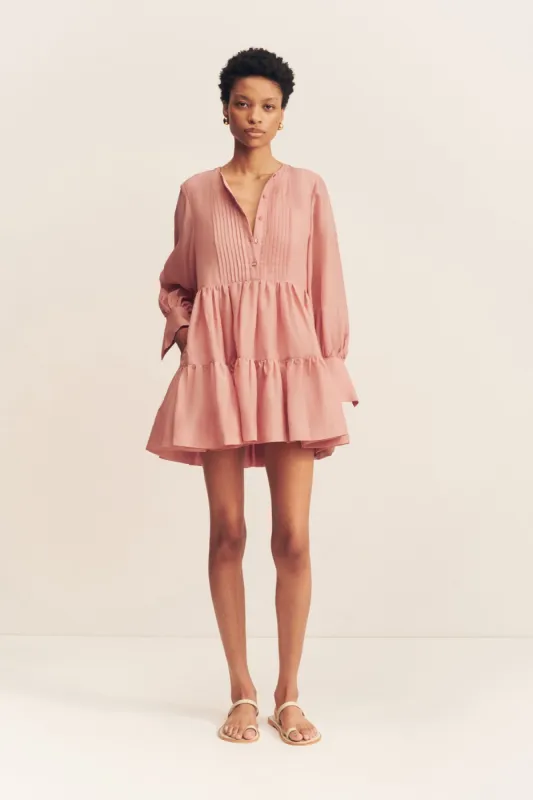 CELESTE TIERED MINI DRESS - ROSE sold by Shona Joy