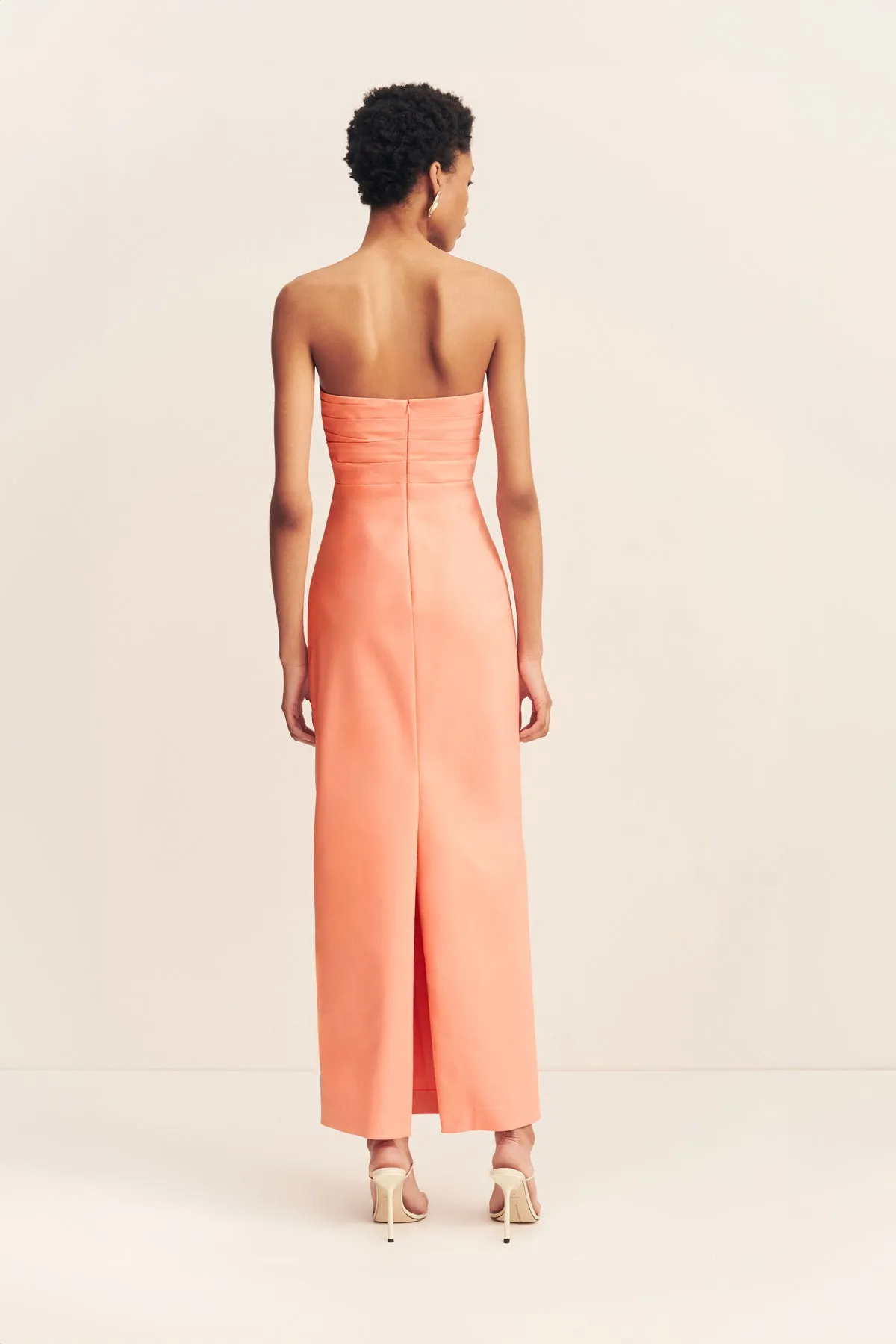 LANI STRAPLESS DRAPED MAXI DRESS - PEACH sold by Shona Joy product image thumbnail 5