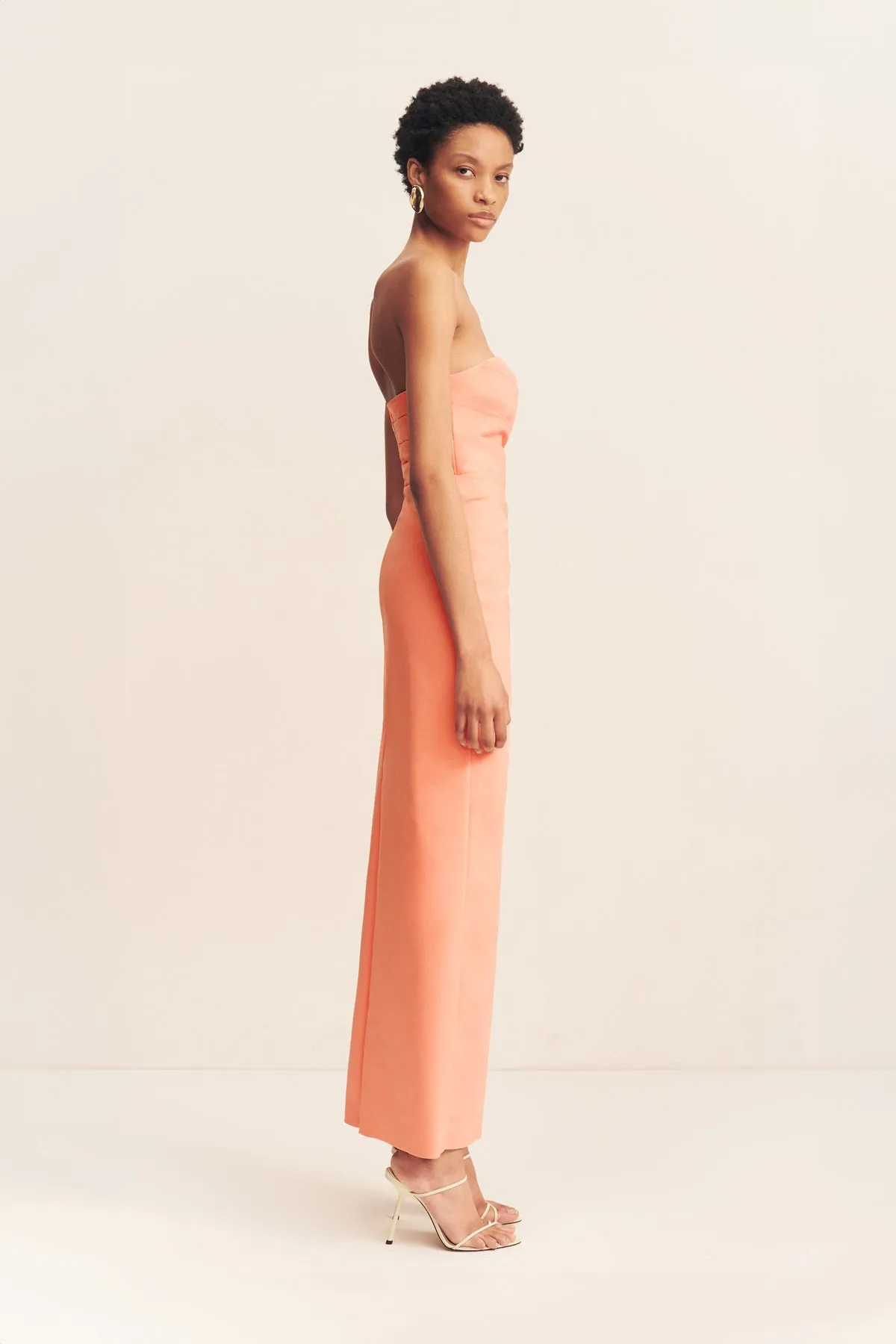 LANI STRAPLESS DRAPED MAXI DRESS - PEACH sold by Shona Joy product image thumbnail 4