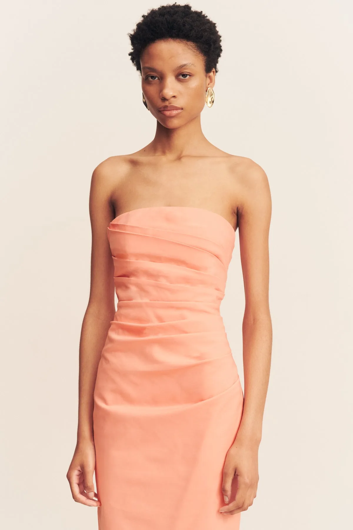 LANI STRAPLESS DRAPED MAXI DRESS - PEACH sold by Shona Joy product image thumbnail 2