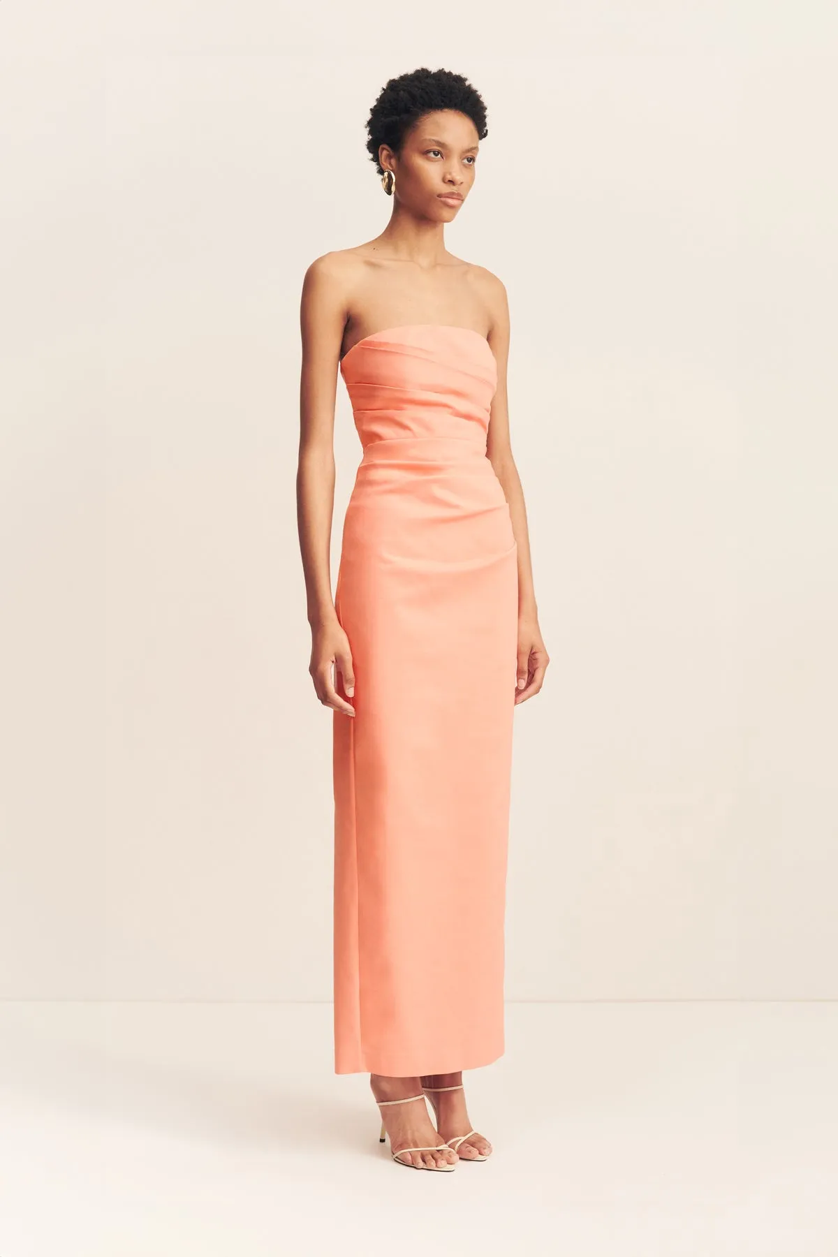 LANI STRAPLESS DRAPED MAXI DRESS - PEACH sold by Shona Joy product image thumbnail 3