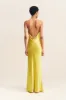 SOFIA ONE SHOULDER COWL MAXI DRESS - LIME sold by Shona Joy
