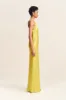 SOFIA ONE SHOULDER COWL MAXI DRESS - LIME sold by Shona Joy
