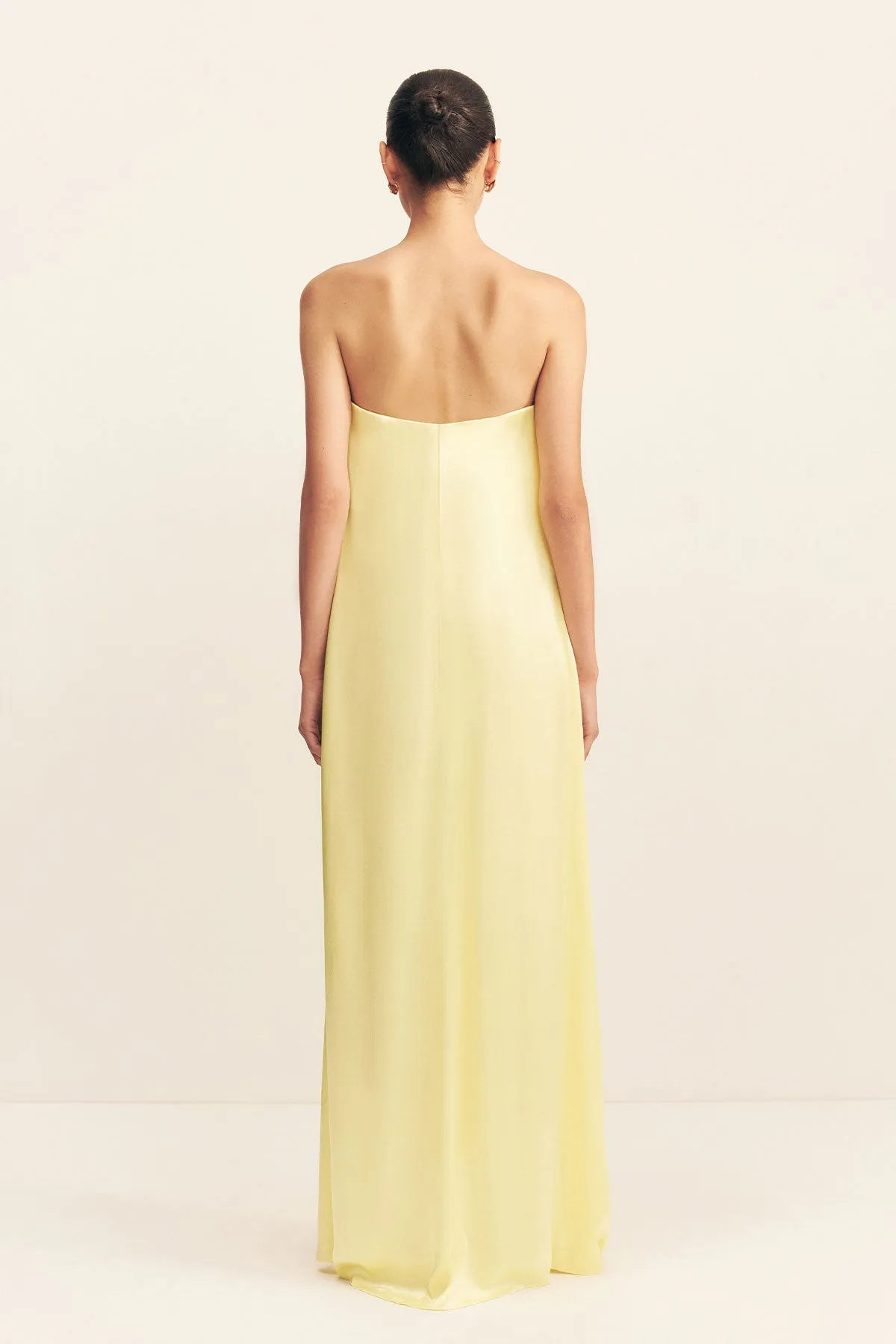 LA LUNE STRAPLESS COLUMN MAXI DRESS - LEMON sold by Shona Joy product image thumbnail 5