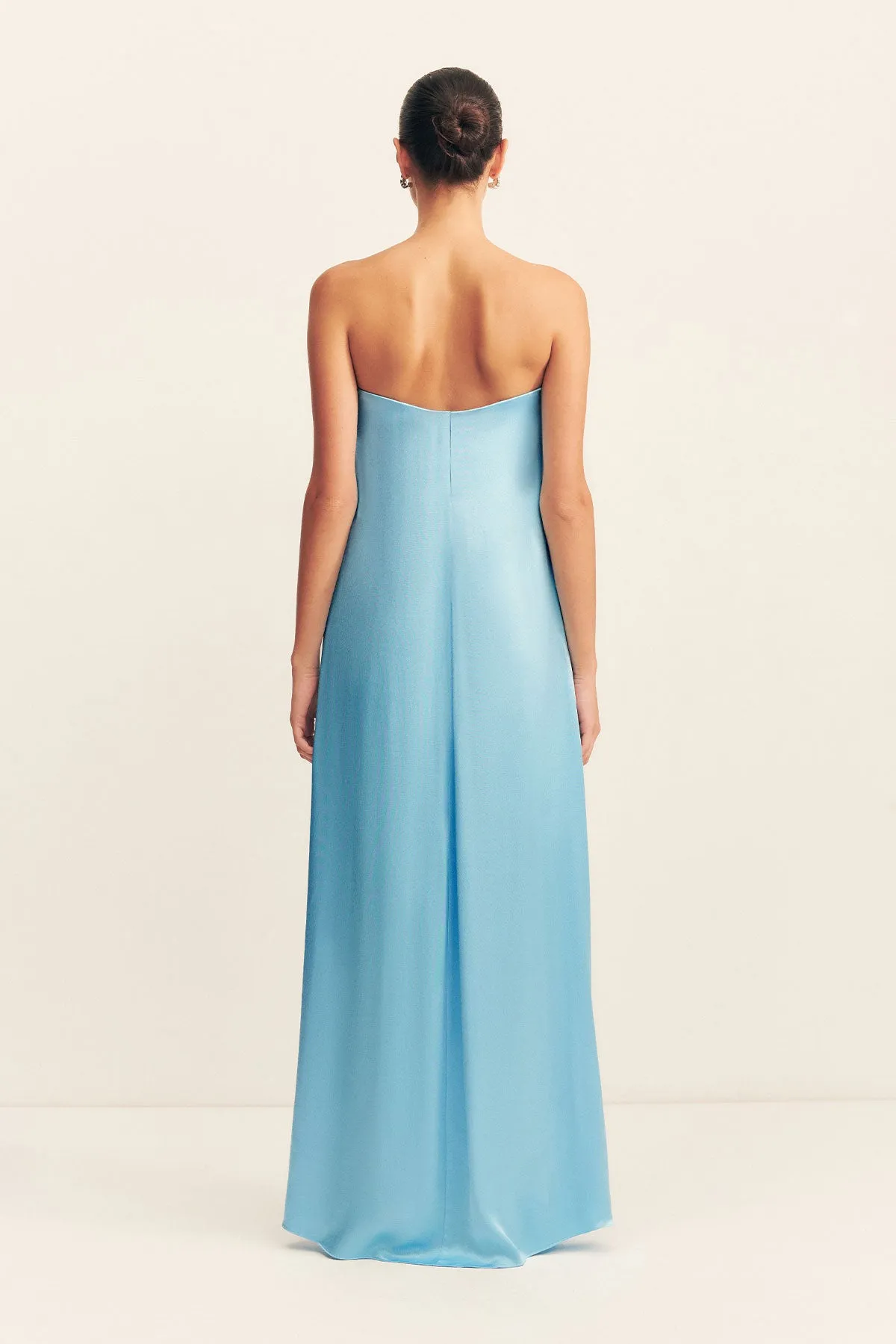 LA LUNE STRAPLESS COLUMN MAXI DRESS - ICEBERG BLUE sold by Shona Joy product image thumbnail 5