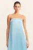 LA LUNE STRAPLESS COLUMN MAXI DRESS - ICEBERG BLUE sold by Shona Joy