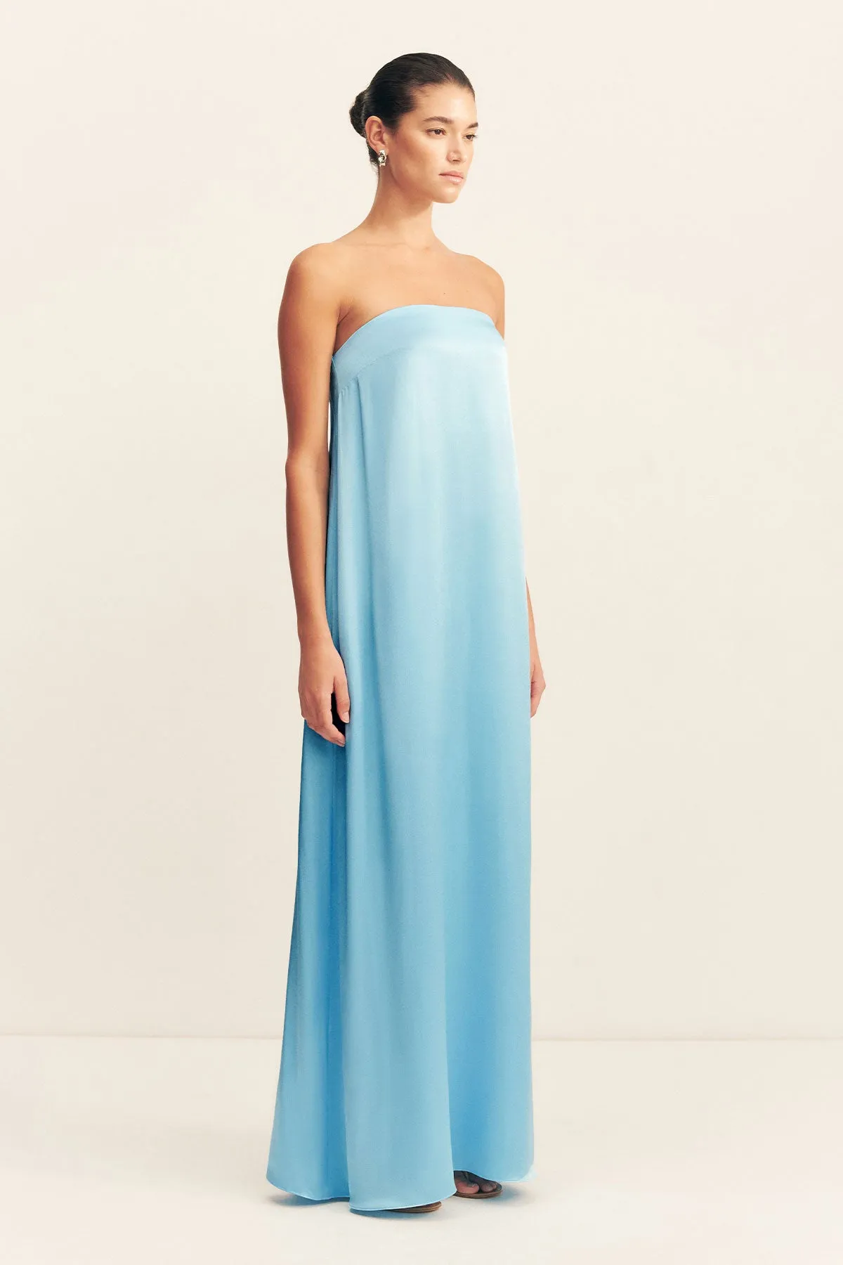 LA LUNE STRAPLESS COLUMN MAXI DRESS - ICEBERG BLUE sold by Shona Joy product image thumbnail 3