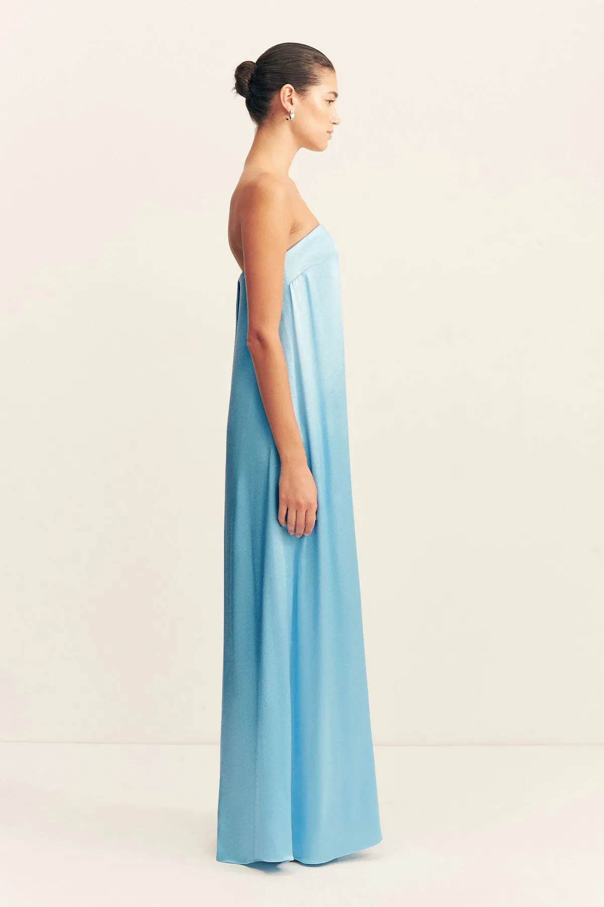 LA LUNE STRAPLESS COLUMN MAXI DRESS - ICEBERG BLUE sold by Shona Joy product image thumbnail 4
