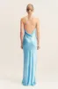 LA LUNE ONE SHOULDER COWL BACK MAXI DRESS - ICEBERG BLUE sold by Shona Joy