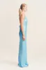 LA LUNE ONE SHOULDER COWL BACK MAXI DRESS - ICEBERG BLUE sold by Shona Joy