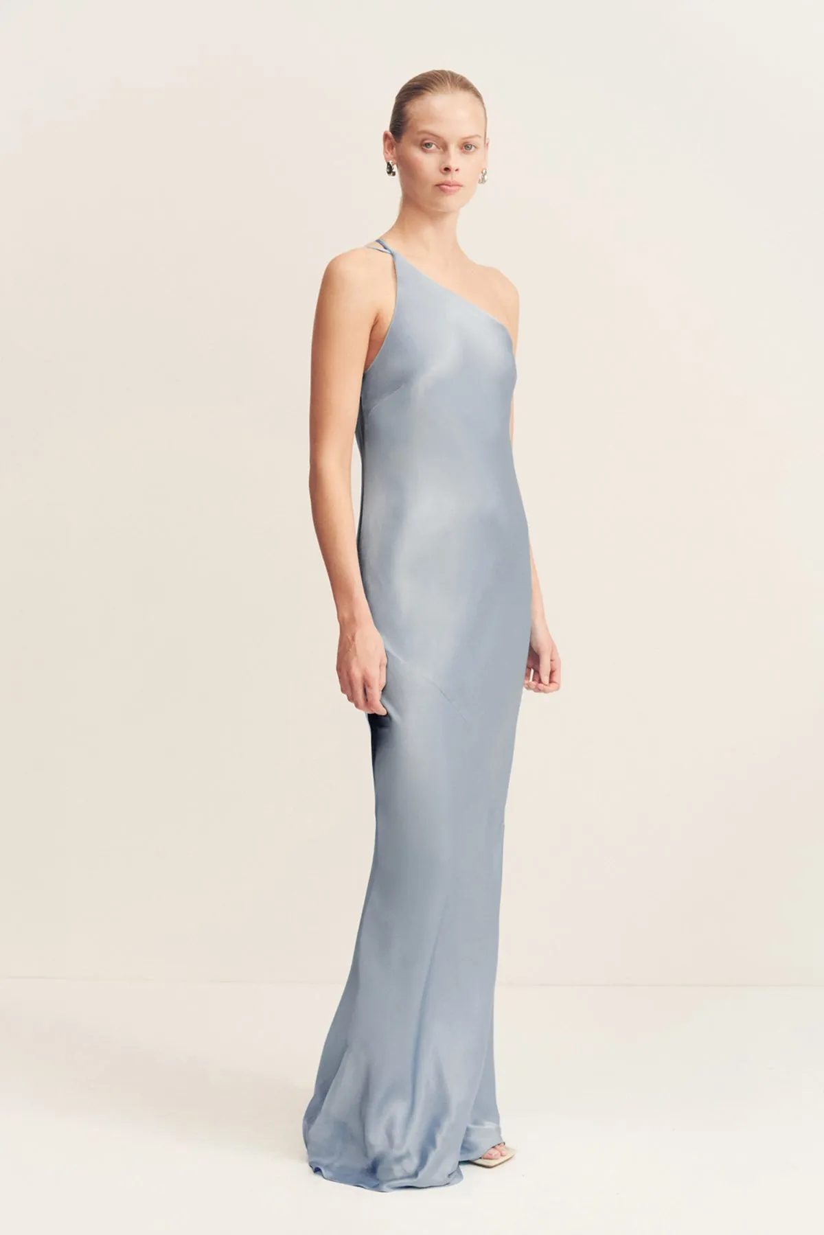 LA LUNE ONE SHOULDER COWL BACK MAXI DRESS - POWDER BLUE sold by Shona Joy product image thumbnail 2