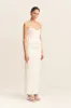 OAKLEY STRAPLESS DRAPED MAXI DRESS - IVORY sold by Shona Joy