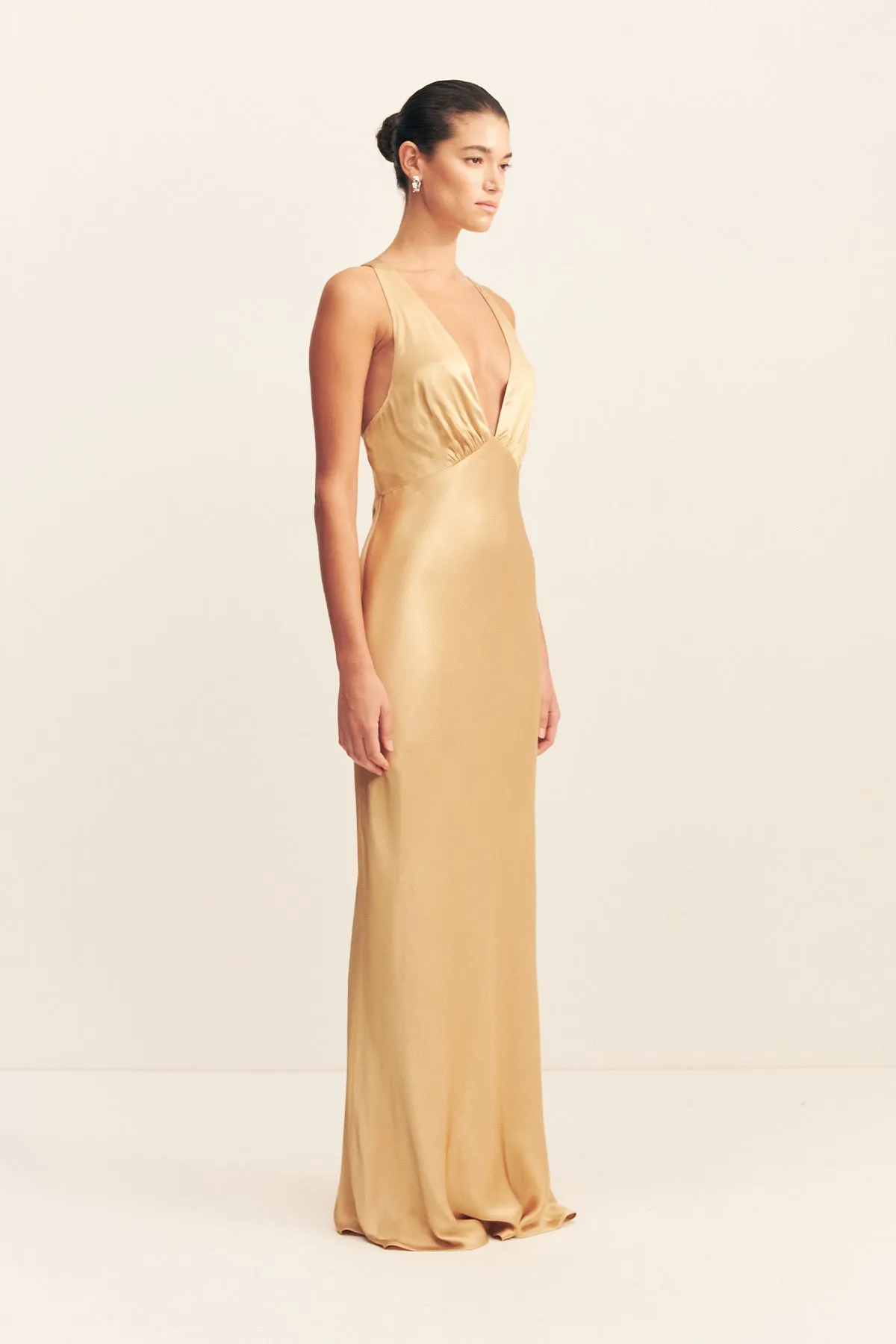 OLIVIERA PLUNGED CROSS BACK MAXI DRESS - TAFFY sold by Shona Joy product image thumbnail 3