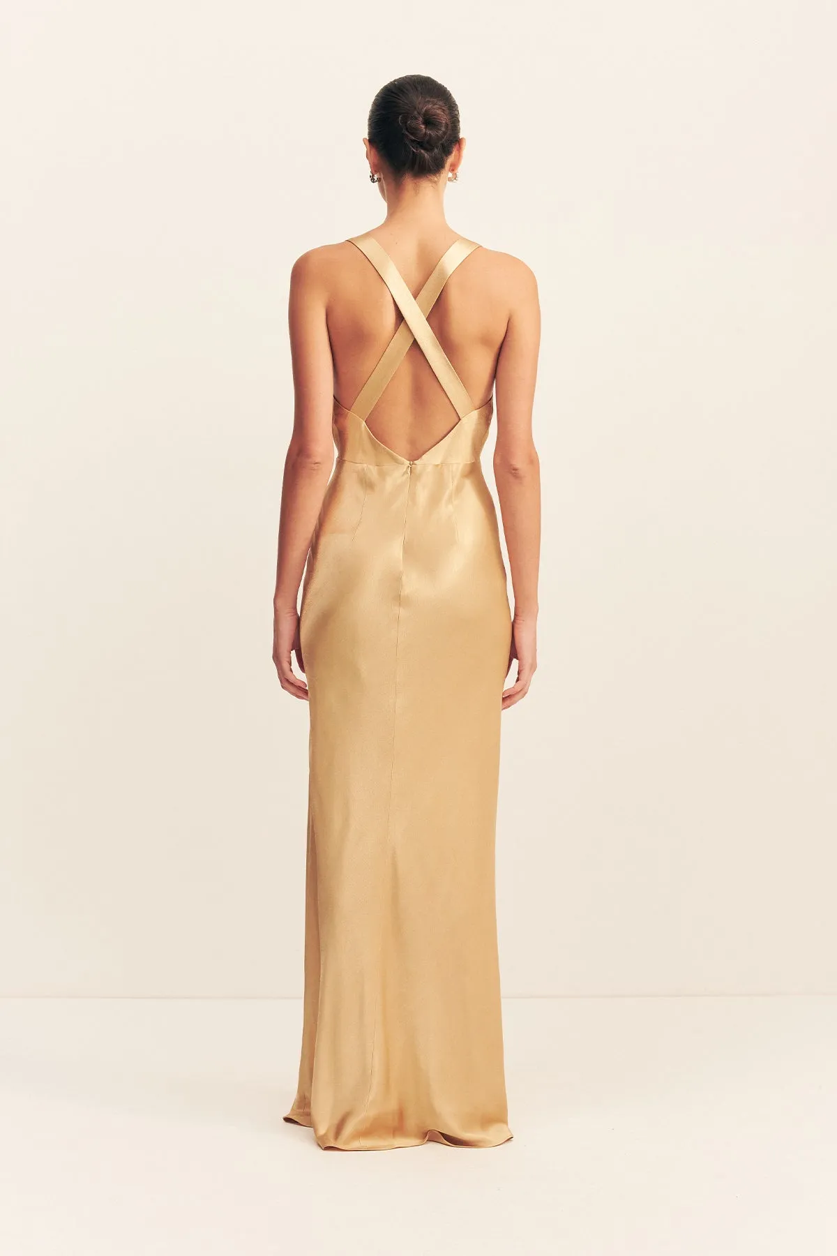 OLIVIERA PLUNGED CROSS BACK MAXI DRESS - TAFFY sold by Shona Joy product image thumbnail 5