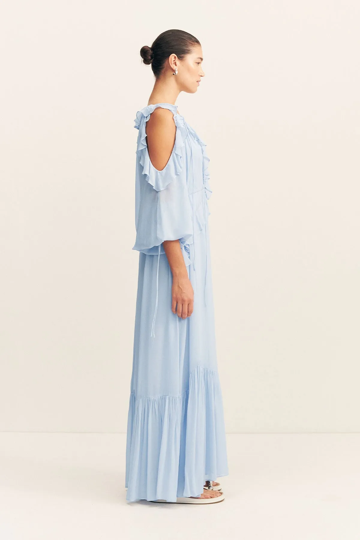 EMORY RUFFLE DRAWSTRING MAXI DRESS - ARCADIAN BLUE sold by Shona Joy product image thumbnail 4