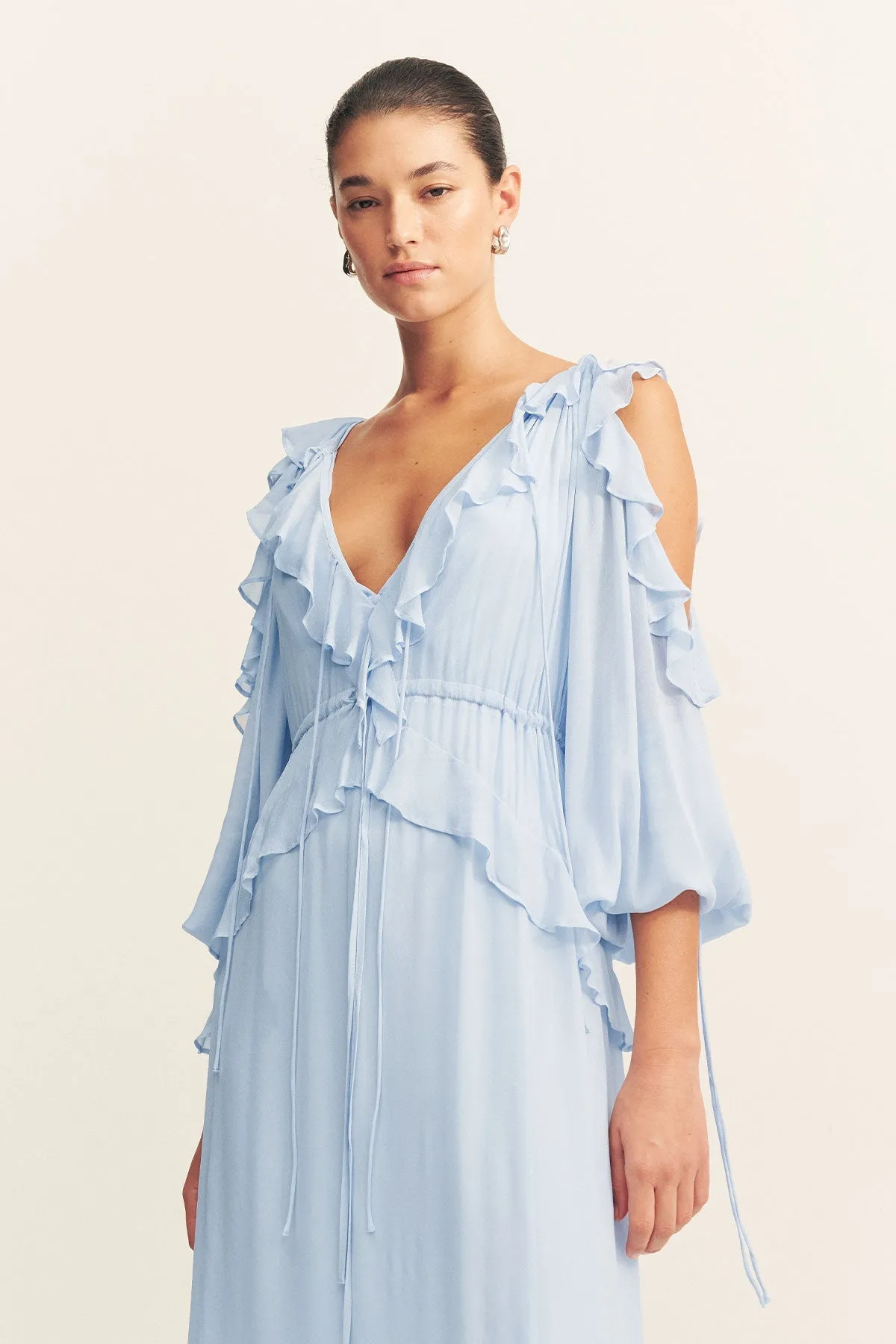 EMORY RUFFLE DRAWSTRING MAXI DRESS - ARCADIAN BLUE sold by Shona Joy product image thumbnail 2