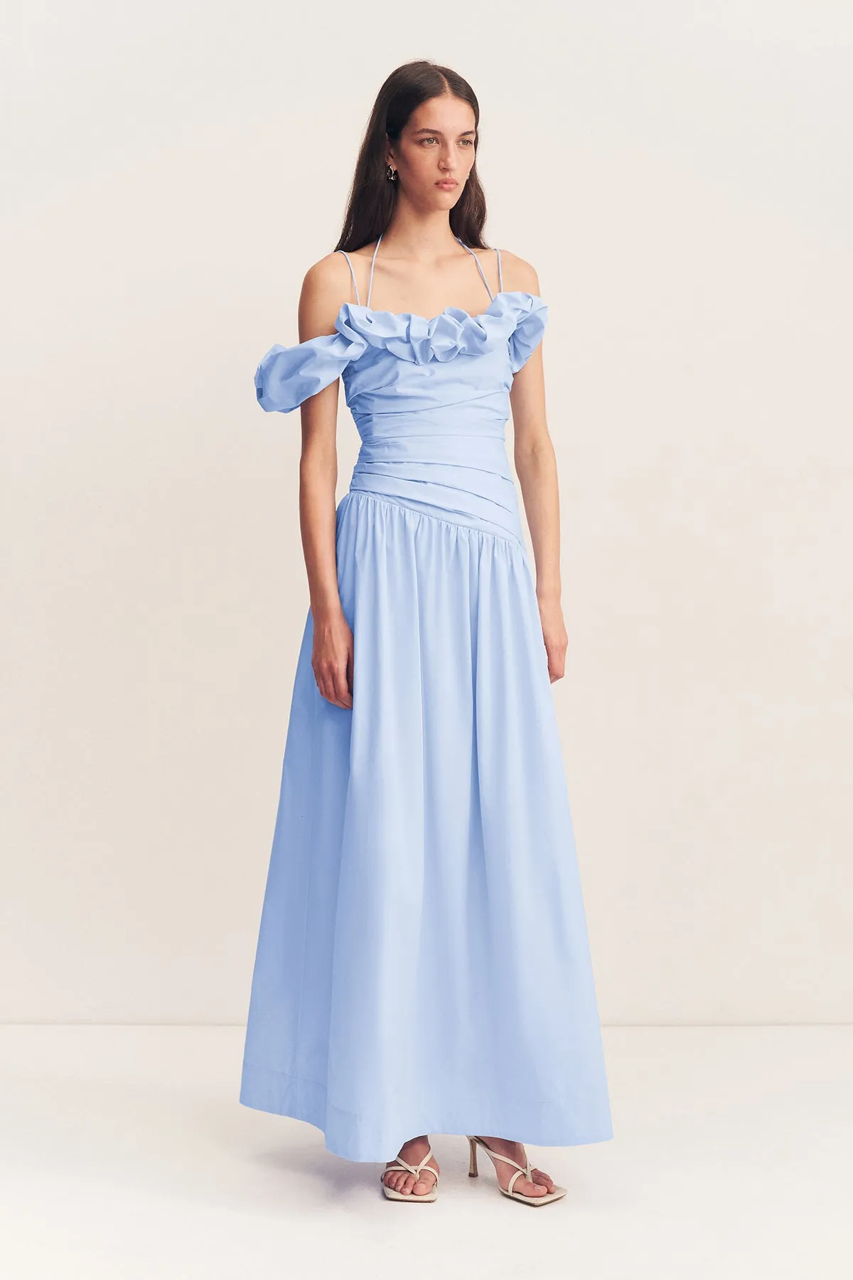 MAIORI BUBBLE SLEEVE MAXI DRESS - CORNFLOWER BLUE sold by Shona Joy product image thumbnail 3