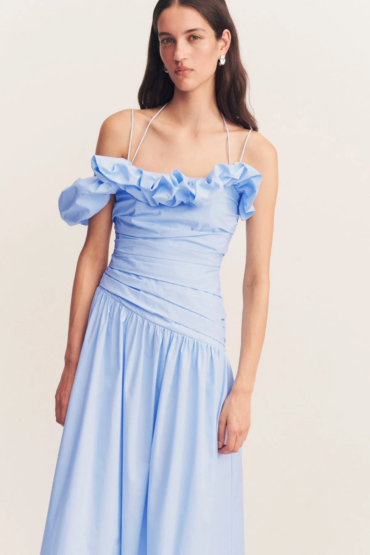 MAIORI BUBBLE SLEEVE MAXI DRESS - CORNFLOWER BLUE sold by Shona Joy product image thumbnail 2