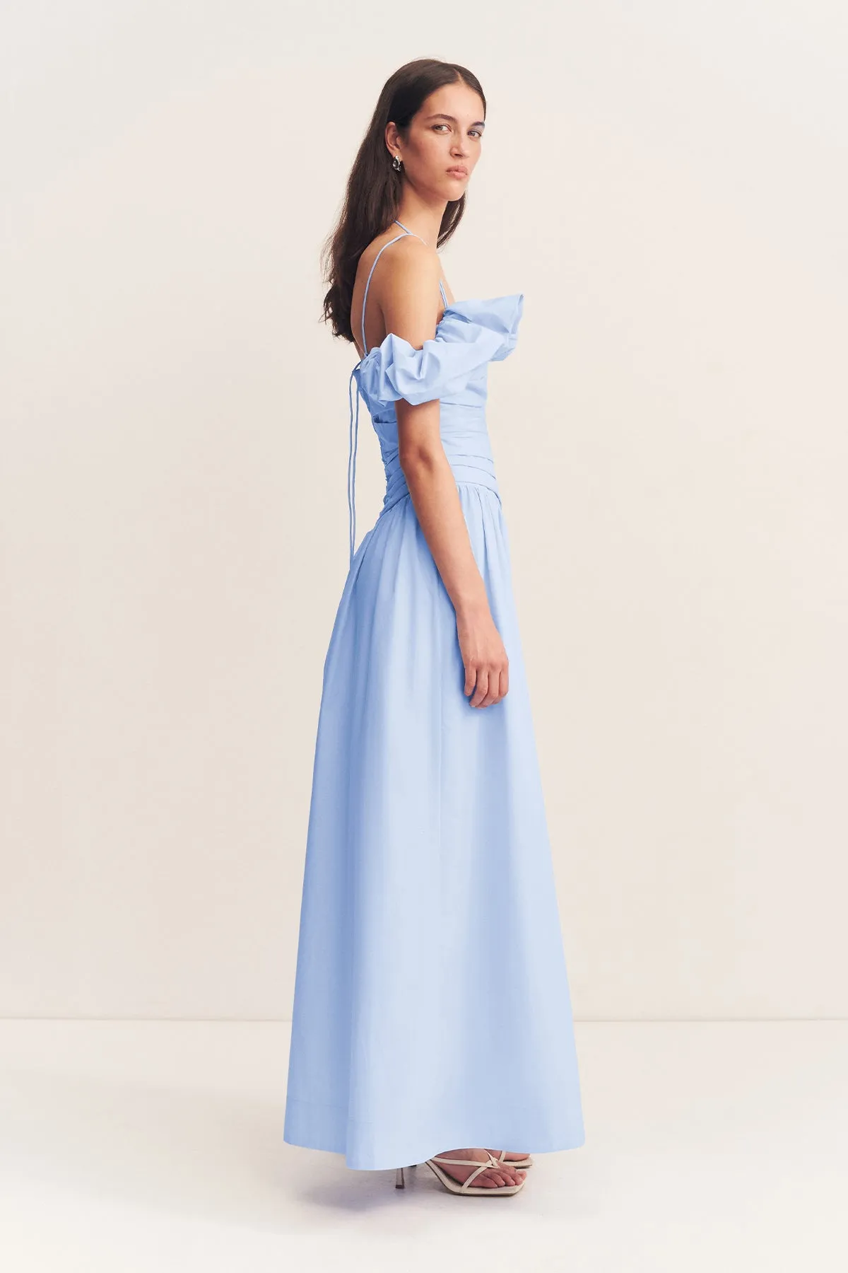MAIORI BUBBLE SLEEVE MAXI DRESS - CORNFLOWER BLUE sold by Shona Joy product image thumbnail 4