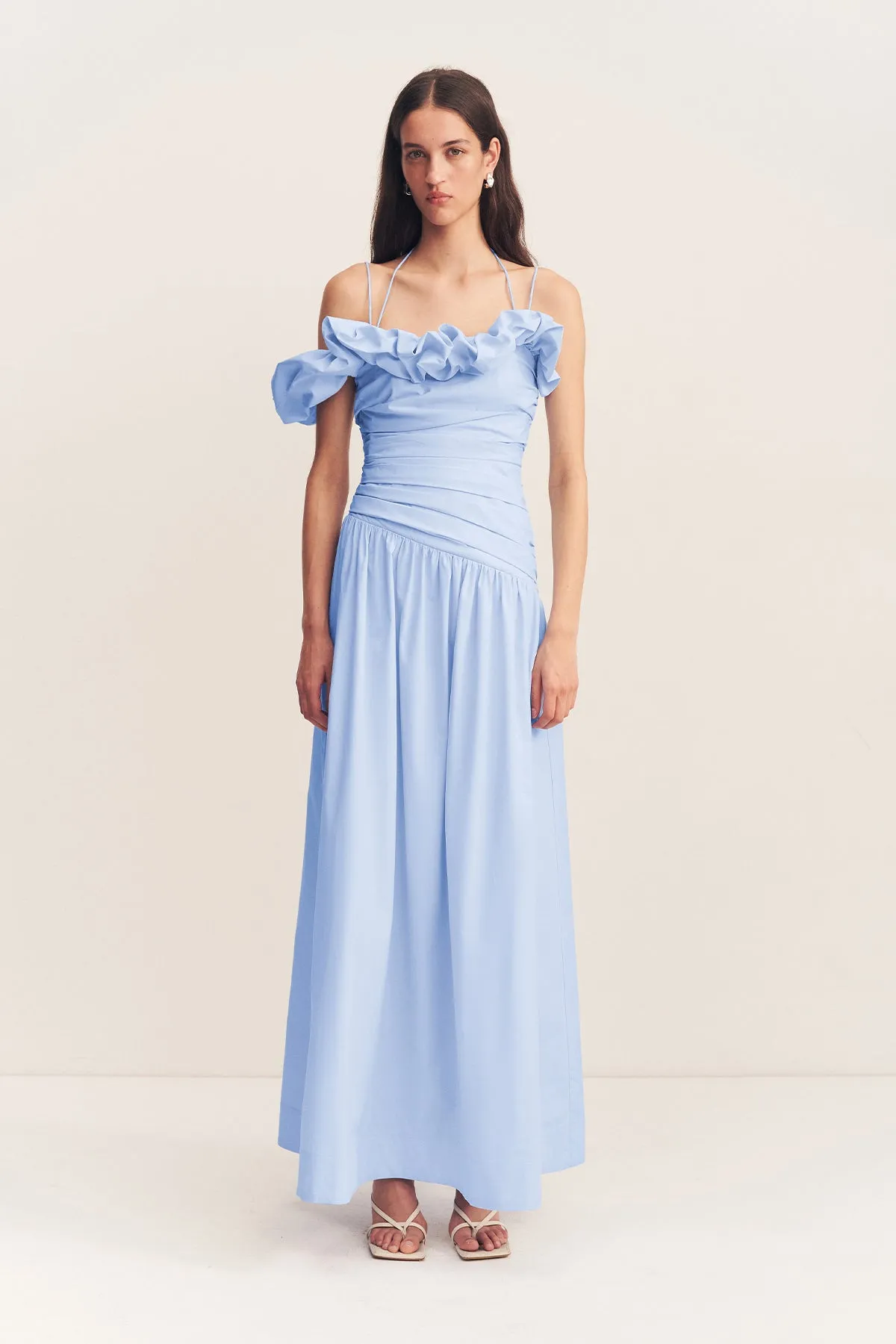 MAIORI BUBBLE SLEEVE MAXI DRESS - CORNFLOWER BLUE sold by Shona Joy