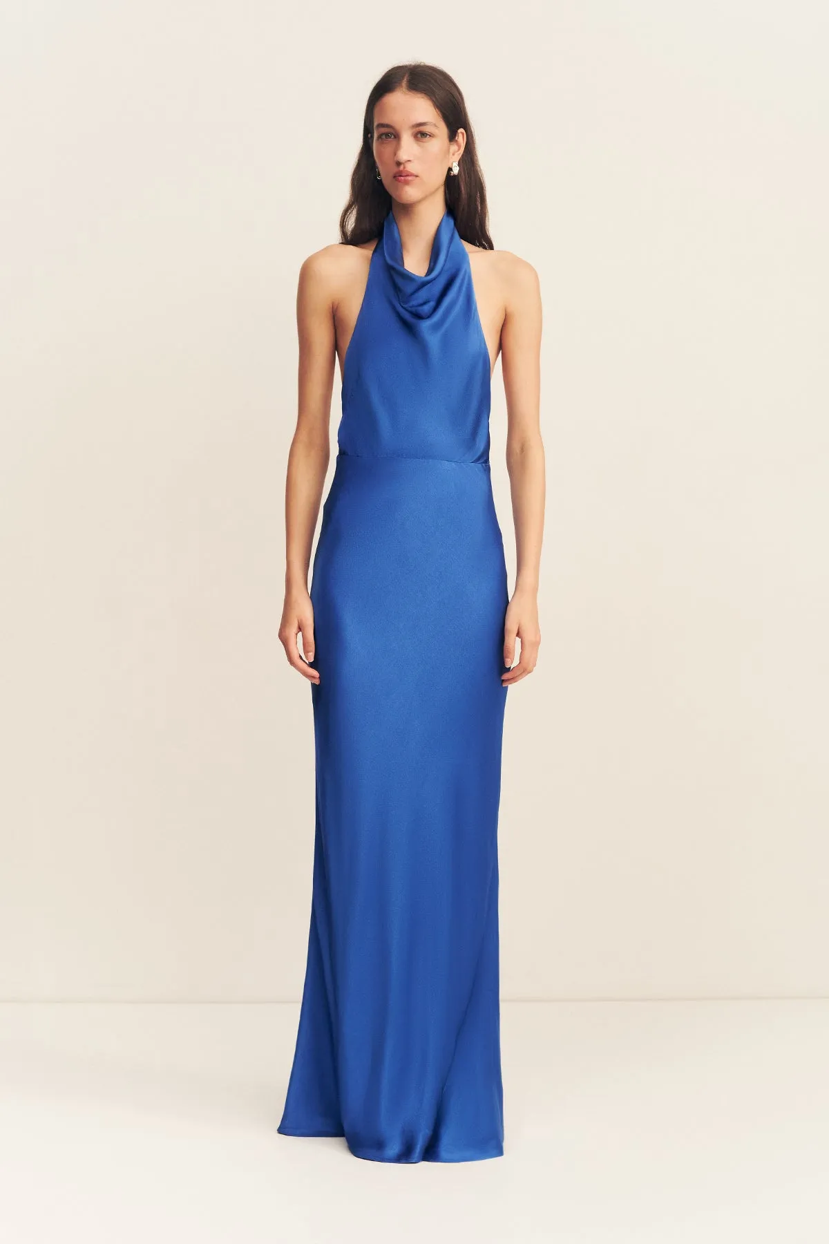 TATUM HIGH COWL OPEN BACK MAXI DRESS - ULTRAMARINE sold by Shona Joy