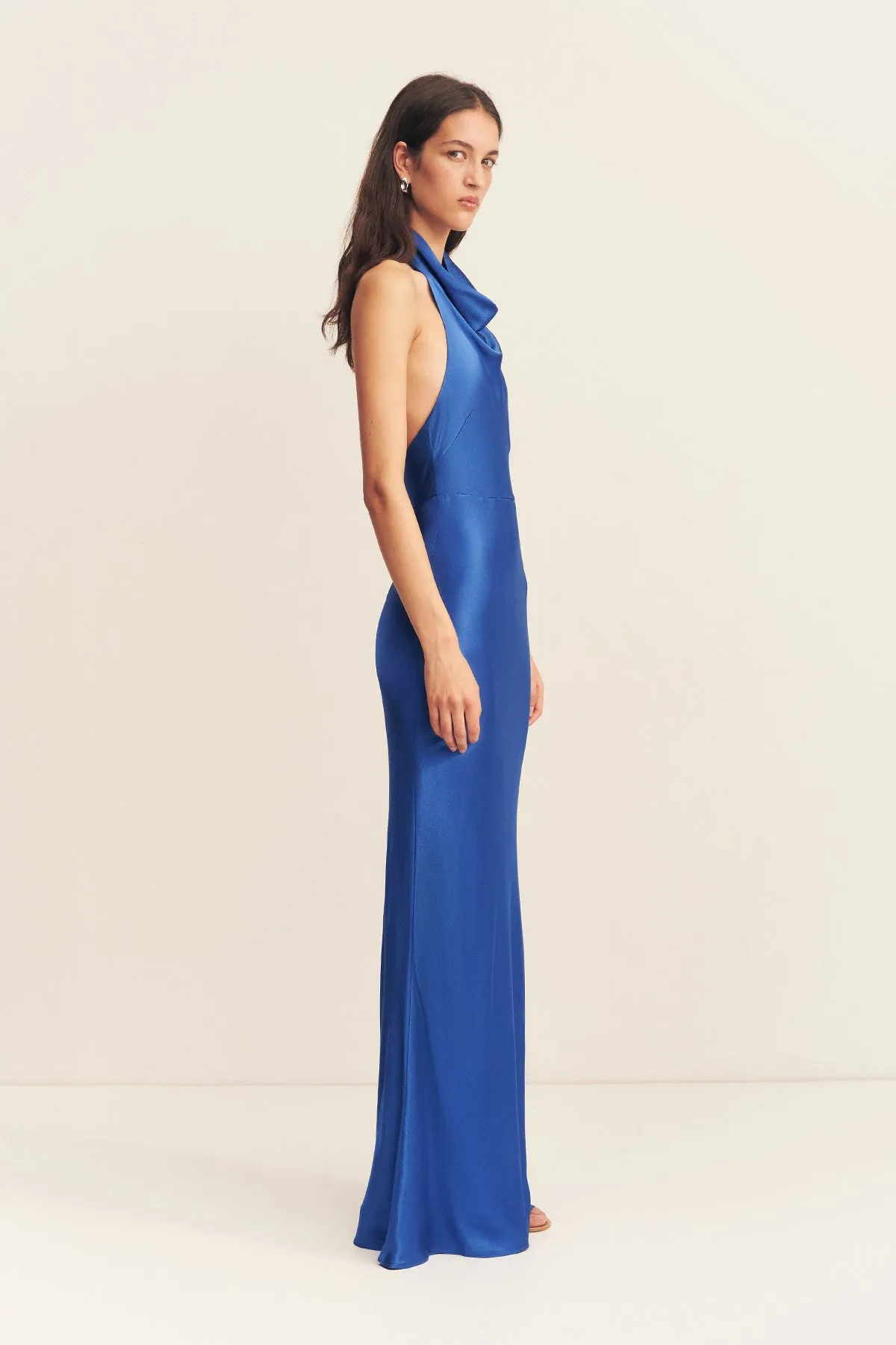 TATUM HIGH COWL OPEN BACK MAXI DRESS - ULTRAMARINE sold by Shona Joy product image thumbnail 4