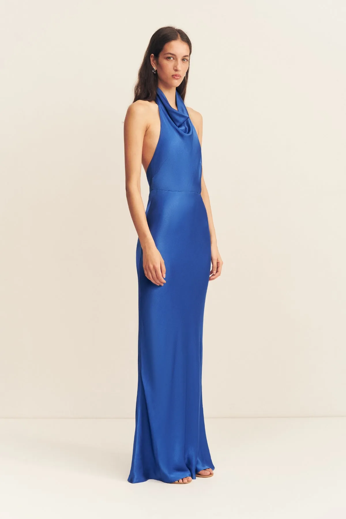 TATUM HIGH COWL OPEN BACK MAXI DRESS - ULTRAMARINE sold by Shona Joy product image thumbnail 3