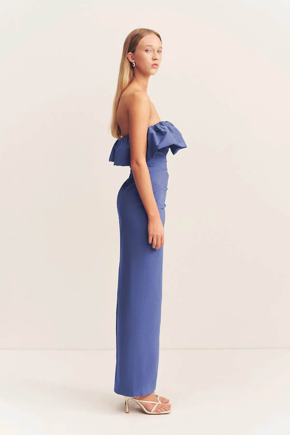 CAMPBELL STRAPLESS BUBBLE MAXI DRESS - WAVE BLUE sold by Shona Joy product image thumbnail 4