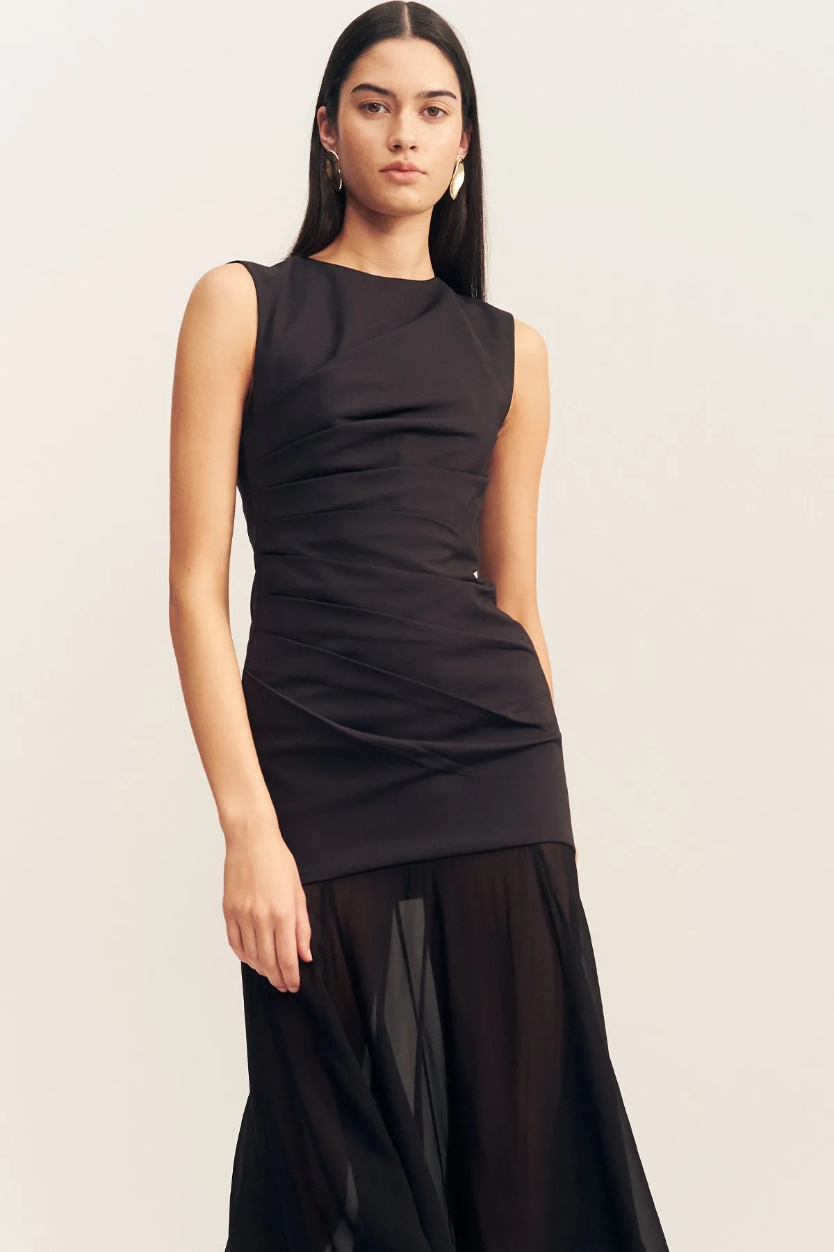 BLAINEY OPEN BACK DRAPED MAXI DRESS - BLACK sold by Shona Joy product image thumbnail 2