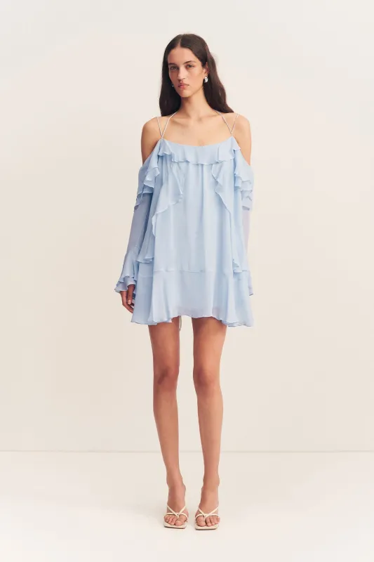 EMORY TIERED MINI DRESS - ARCADIAN BLUE sold by Shona Joy