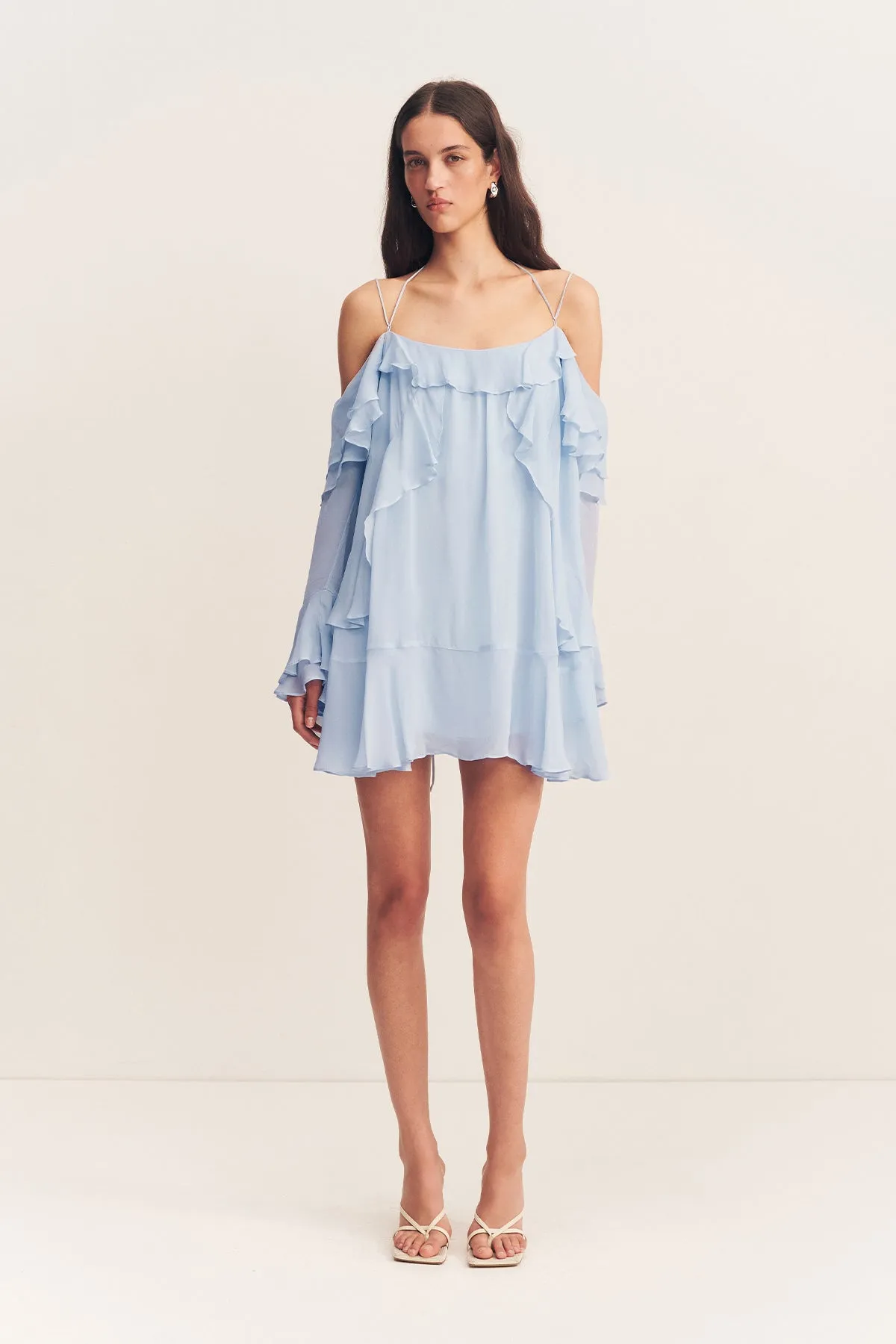EMORY TIERED MINI DRESS - ARCADIAN BLUE sold by Shona Joy