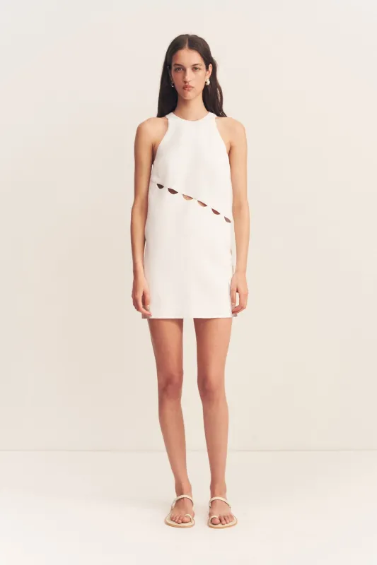 BIRDIE SCALLOP MINI DRESS - IVORY sold by Shona Joy