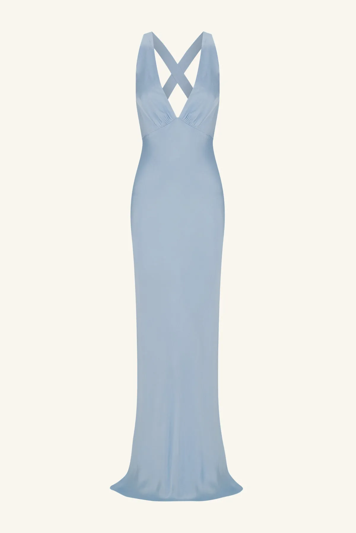 LA LUNE PLUNGED CROSS BACK MAXI DRESS - POWDER BLUE sold by Shona Joy product image thumbnail 5