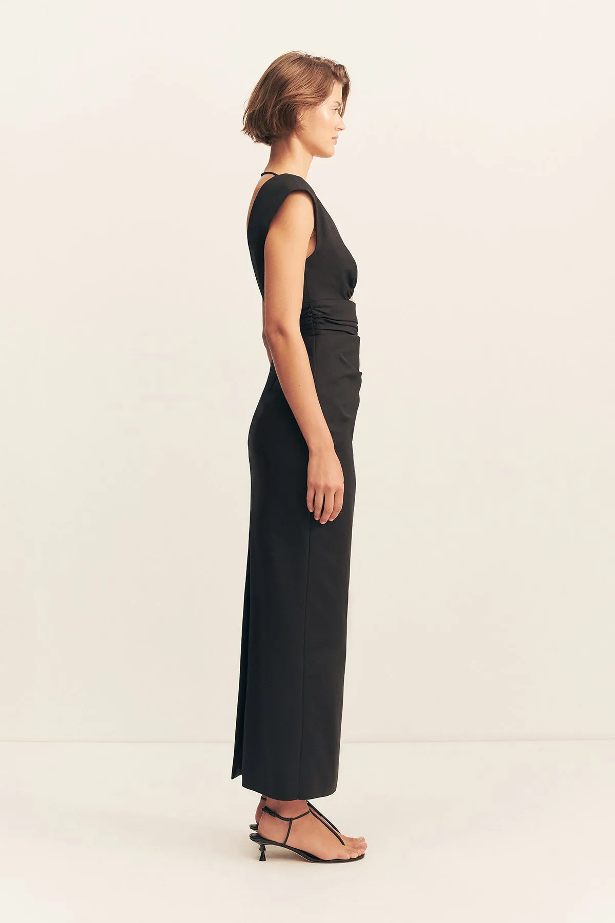 LANI PLUNGED CUT OUT MAXI DRESS - BLACK sold by Shona Joy product image thumbnail 3