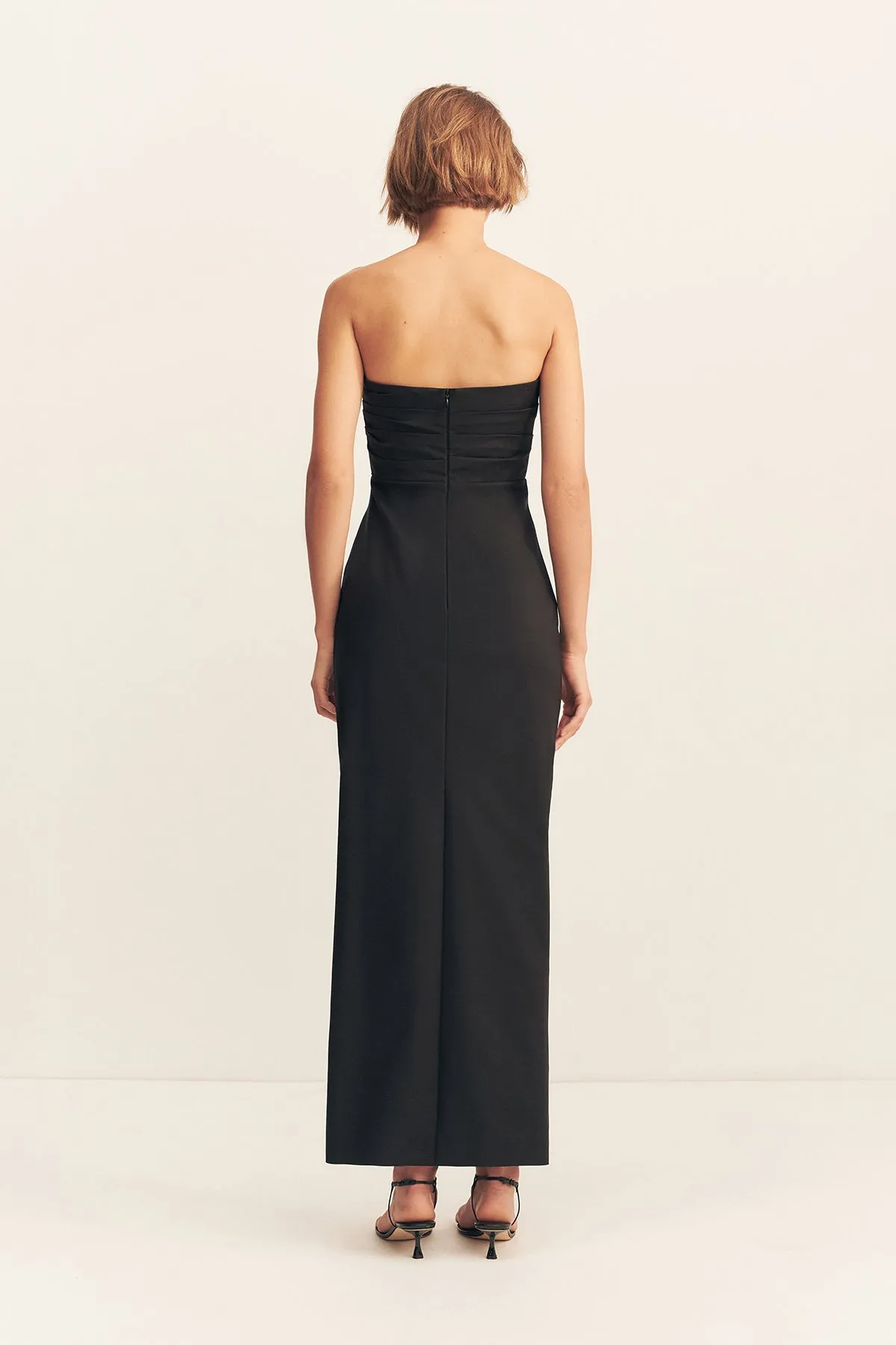 LANI STRAPLESS DRAPED MAXI DRESS - BLACK sold by Shona Joy product image thumbnail 4