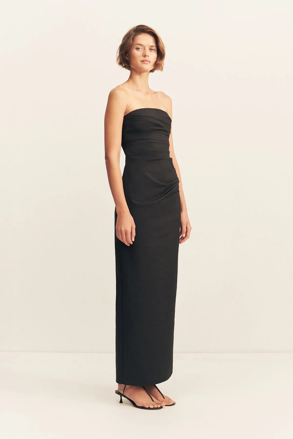 LANI STRAPLESS DRAPED MAXI DRESS - BLACK sold by Shona Joy product image thumbnail 2