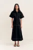 MERCER PANELLED MIDI SKIRT - BLACK sold by Shona Joy