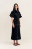 MERCER PANELLED MIDI SKIRT - BLACK sold by Shona Joy