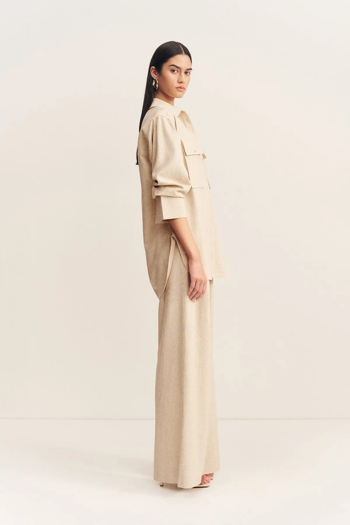 NEWMAN SHIRT - PARCHMENT sold by Shona Joy product image thumbnail 4