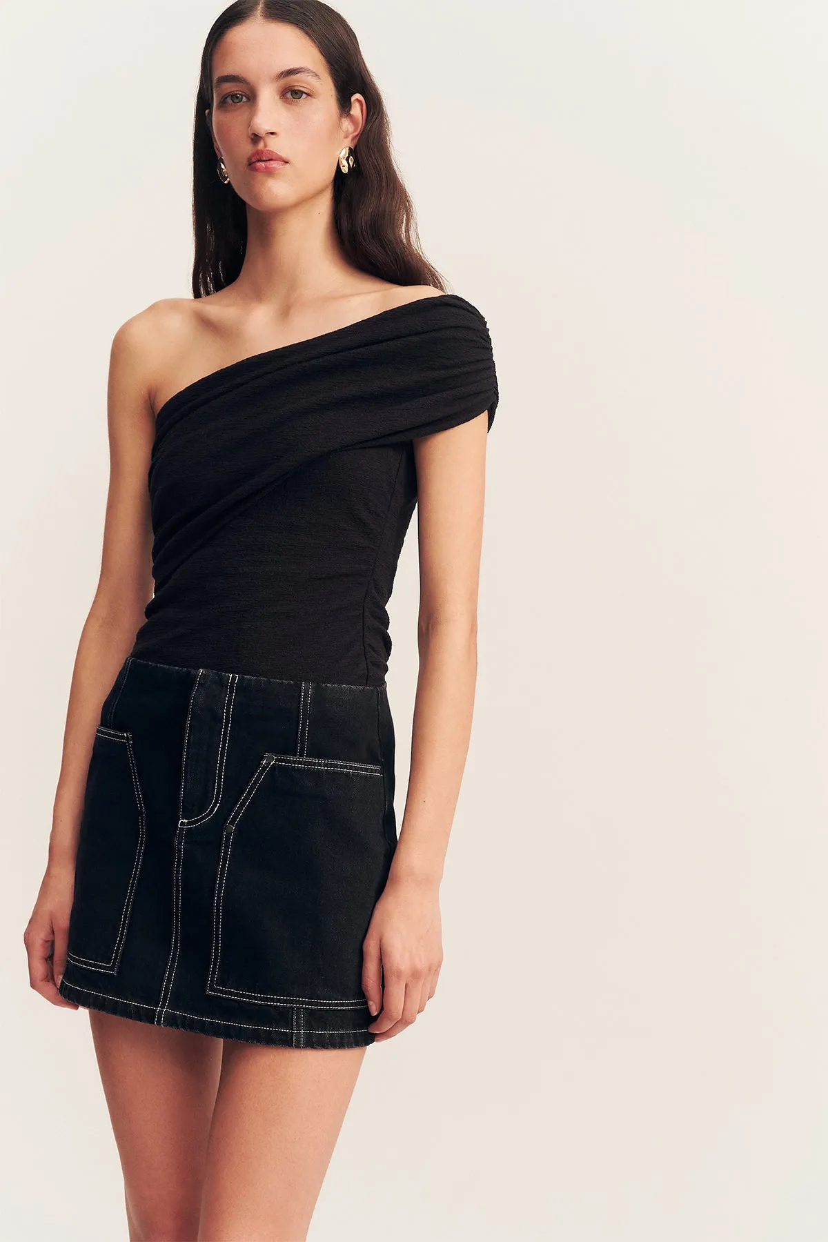 MERCER PATCH POCKET MINI SKIRT - BLACK sold by Shona Joy product image thumbnail 5