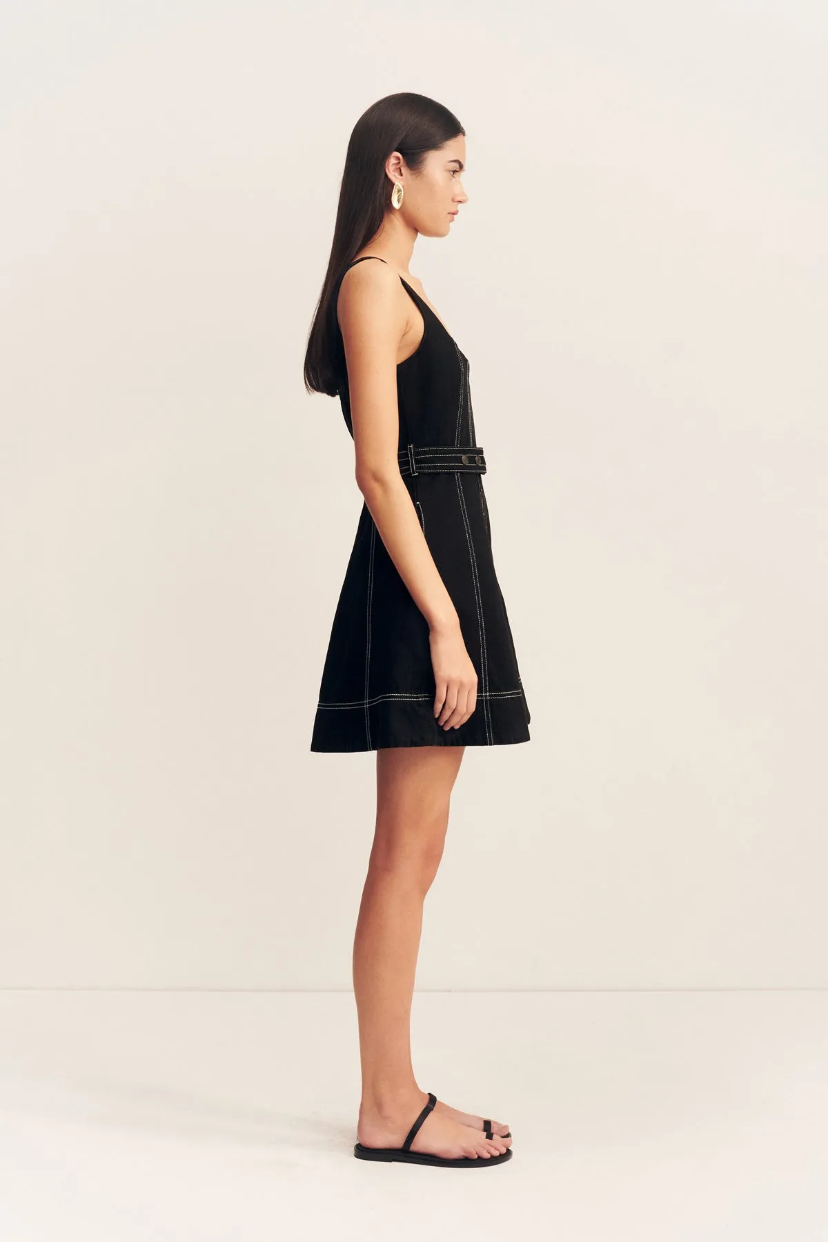 MERCER BELTED MINI DRESS - BLACK sold by Shona Joy product image thumbnail 4