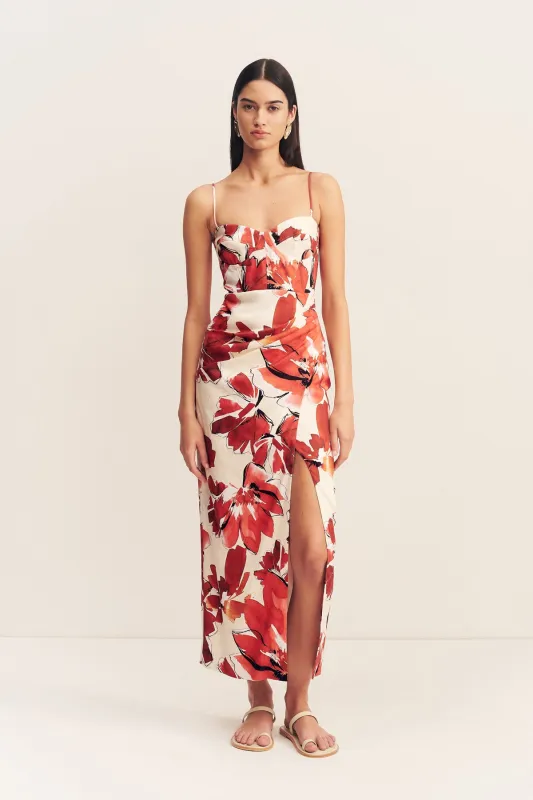 EMBER BUSTIER DRAPED MIDI DRESS sold by Shona Joy