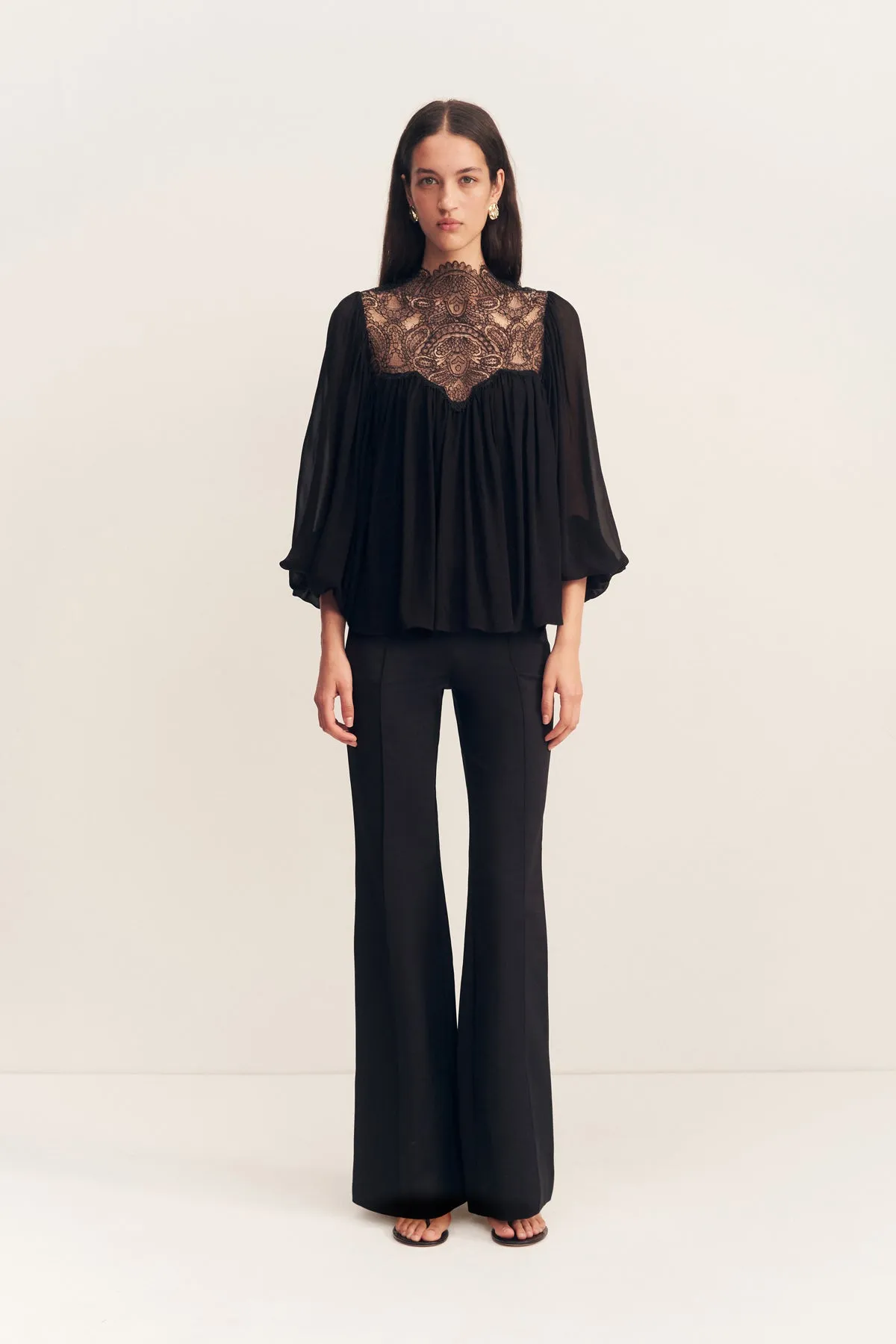 EMORY LACE BLOUSE - BLACK sold by Shona Joy