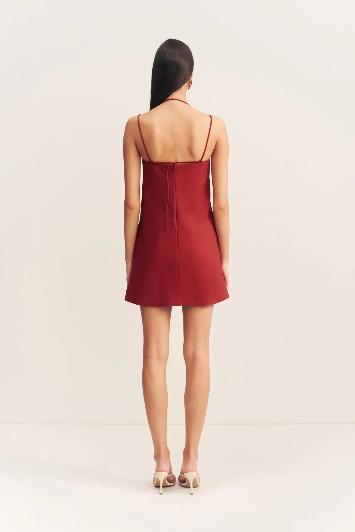 LANI TIE MINI DRESS - RED DAHLIA sold by Shona Joy product image thumbnail 5