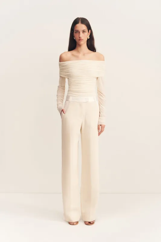 ADRI TUXEDO SIDE PANEL PANT - RICE sold by Shona Joy