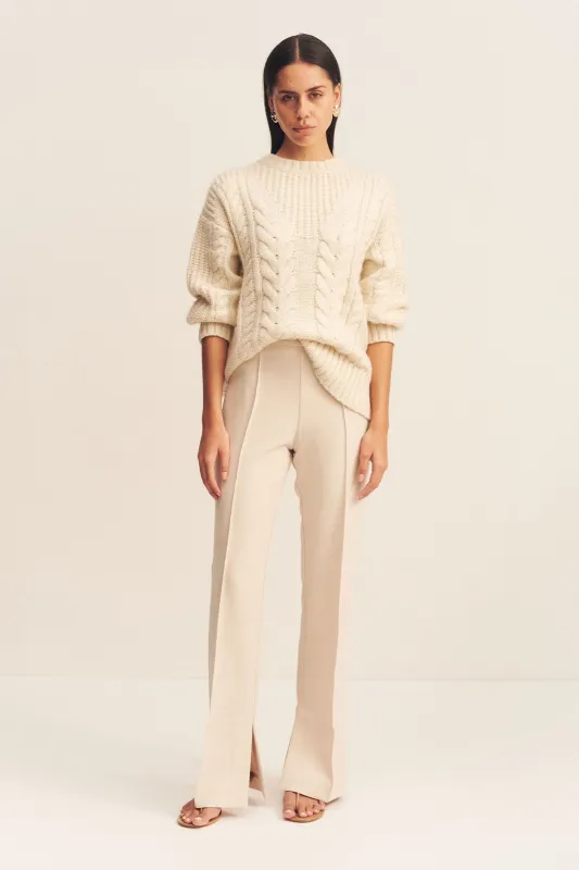 BOND MIXED CABLE SWEATER - VANILLA sold by Shona Joy